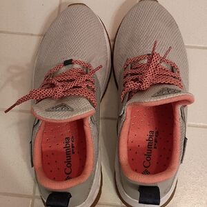 Columbia Gray and Coral Athletic Shoes